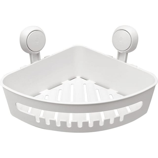 Eck-Duschregal mit Saugnapf, ohne Bohren, abnehmbares Badezimmer-Regal, Duschablage ohne Bohren, für Badezimmer, Küche, Schlafzimmer, Wohnzimmer,