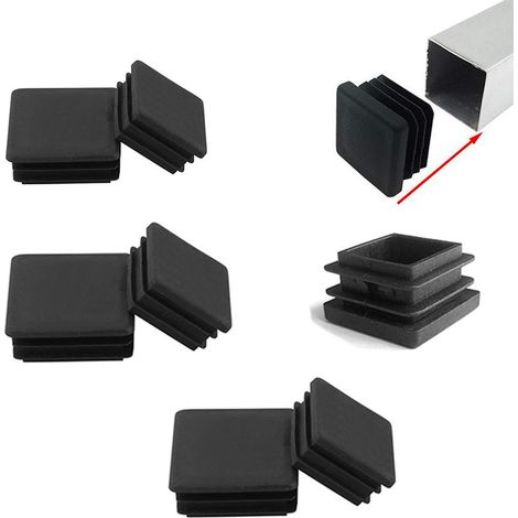 Stück Lamellenstopfen Für 75 X 75 Mm Vierkantrohre, Kunststoff-endkappen Für Trampolin-möbelbeine (schwarz)