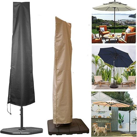 183 X 25 X 35 Cm Wasserdichte Und Uv-beständige Schutzhülle Für Sonnenschirm – Schwarz