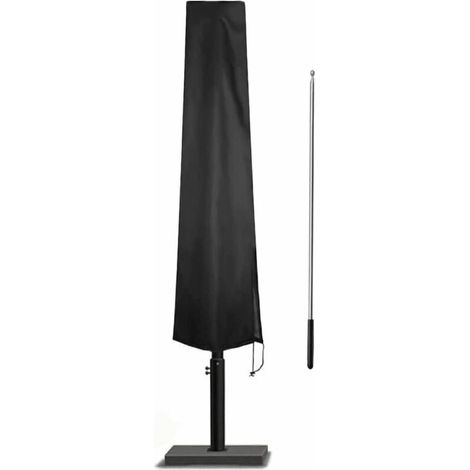 Wasserdichte Und Uv-beständige Schutzhülle Für Sonnenschirm – 190 X 30 X 50 Cm – Schwarz