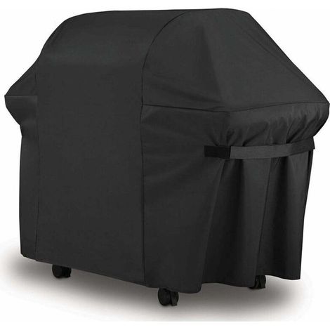 Grillabdeckung 152 X 76 X 122 Cm, 420d Oxford-gewebe, Schützende Grillplane, Uv-beständig, Wasserdicht, Feuchtigkeitsbeständig, Wasserdicht, Passend Für Weber- Und Brinkmann-grills, Schwarz