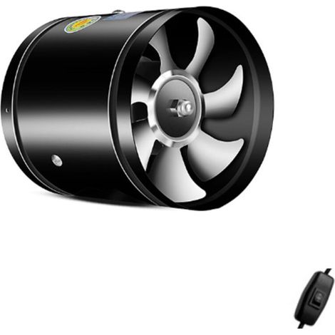 40-w-axialrohrventilator Ø 150 Mm, Abluftventilator, Für Badezimmer, Toilette, Küche, Gewächshaus, Zelt, Garage (150 Mm, Schwarz)