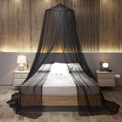 Schwarzes Moskitonetz Fürs Bett, Babybett-himmel, Moskitonetz Für Großes Doppelbett, Moskitonetz Für Schlafzimmer, Zelt, Einzelbett, Kingsize-bett, Hängendes Moskitonetz, Himmelbett Für Den Außenberei