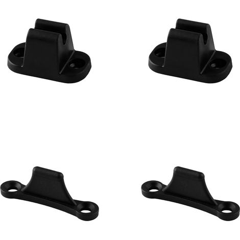 Set Mit 2 Paar T-förmigen Türstoppern Für Wohnwagen-, Wohnmobil-, Campervan- Und Schranktüren (schwarz)
