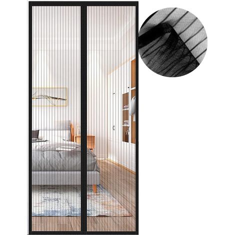 Magnetisches Moskitonetz Für Türen, 70 X 210 Cm, Schwarzes, Ultrafeines Moskitonetz Für Flure, Türen Und Terrassen, Mit Automatischer Schließung