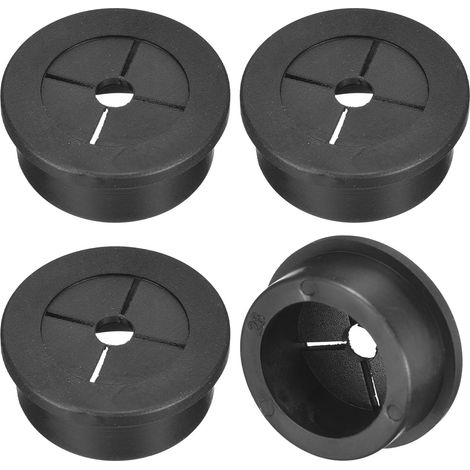 4 Stück Kabeltüllen Für Kabel, 28 Mm Flexible Gummi-kabeltüllen Für Schreibtisch-computerkabel, Schwarz