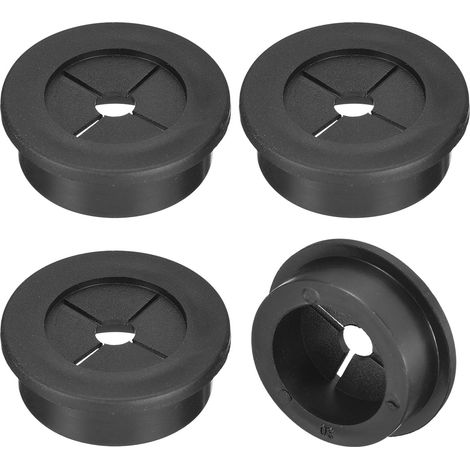 4 Stück Kabeltüllen Für Kabel, 30 Mm Flexible Gummi-kabeltüllen Für Schreibtisch-computerkabel, Schwarz