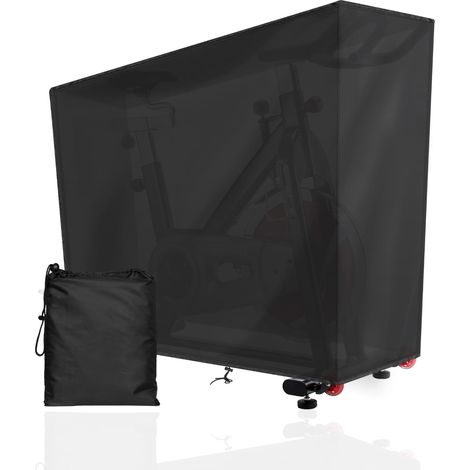 Indoor-/outdoor-heimtrainer-abdeckung ✮französische Marke✮ Wasserdicht / 142 X 123 X 113 X 58 Cm / Schutzhülle Für Heimtrainer, Strapazierfähige Schwarze Outdoor-fitnessfahrradplane + 1 X Aufbewahrung
