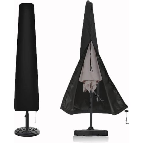Wasserdichte Schutzhülle Für Ampelschirme – 190 X 50 X 35 Cm – Schwarz – Winddicht Für Garten, Terrasse Und Strand