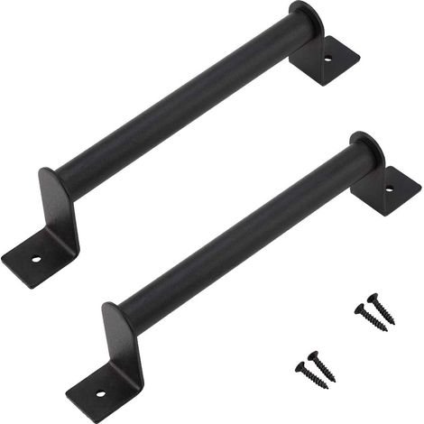 Schiebetürgriff Aus Robustem, Schwarzem Kohlenstoffstahl Für Scheunentore, Schränke, Gartentore, Gartenhäuser, Küchen, Türen Und Möbel.