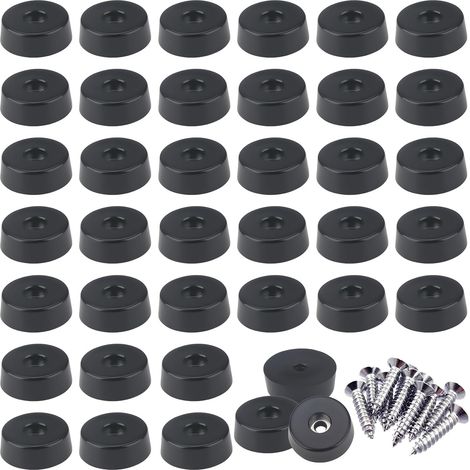 30 Stück Gummifüße Zum Einschrauben, Runde Kunststoff-möbelfüße Für Kleiderschränke, Sofas, Stühle, Couchtische Und Schubladen (25 X 23 X 9 Mm)
