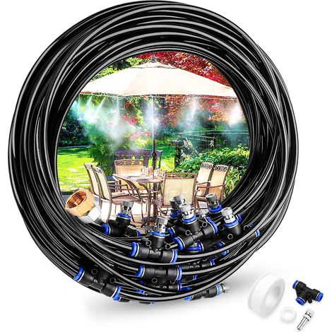 Bewässerungssets, Nebelsystem, 13-m-nebelsystem Für Den Außenbereich, Terrassen-nebelsystem, Ideal Für Sonnenschirme, Gartenpavillons, Schwimmbäder, Gewächshäuser, Gärten