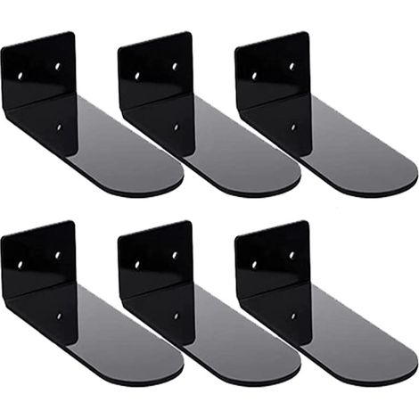 Schwarze, Schwebende Schuhregale – 6 Transparente Acryl-wandhalterungen Für Schuhe Und Sneaker, Platzsparend