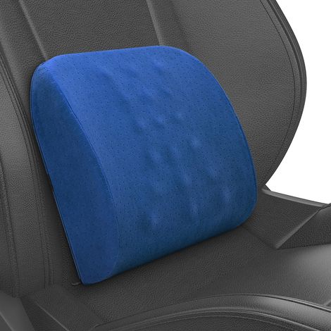 Lendenkissen, Ergonomisches Lendenstützkissen, Rückenstütze Für Auto, Büro, Stuhl, Sessel, Waschbarer Bezug, Dunkelblau