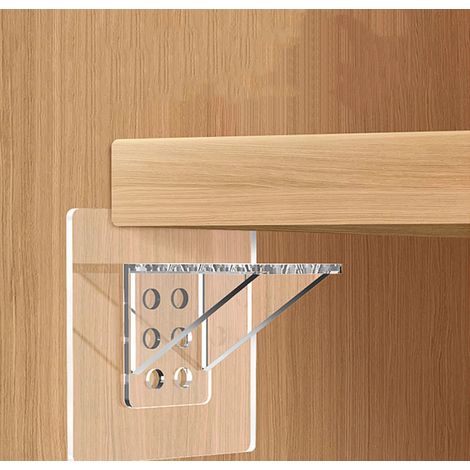 Packung Mit 12 Selbstklebenden Regalhalterungen, V3.0 – 7 X 7 Cm Transparente L-förmige Wandhalterungen, Klebehaken Und -stifte Für Regale, Kleiderschränke, Möbel, Bücherregale, Schränke