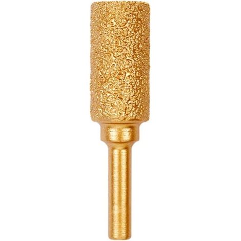 15-mm-diamantschleifkopf Mit Zylinder – 6-mm-rundgriff – Grobe Körnung Für Holz, Stein Und Metall – Schleifen, Entgraten Von Edelstahl, Trennen