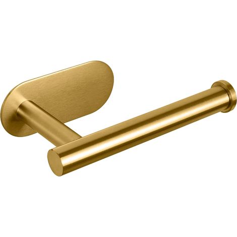 Selbstklebender Toilettenpapierhalter Aus Rostfreiem Edelstahl Sus304, Kein Bohren Erforderlich - Ideal Für Bad, Küche Und Toilette (gold)