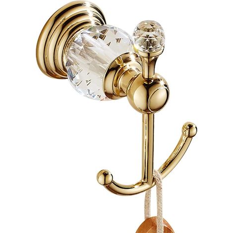 Kristall-handtuchhalter Zur Wandmontage Mit Goldenen Haken – Aufbewahrung Für Bad Und Küche – Handtuch- Und Kleiderhalter Für Den Kleiderschrank