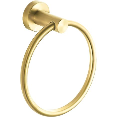 Goldener Handtuchhalter, Gebürsteter, Goldfarbener Wandhandtuchring Für Bad Und Küche, Aus Robustem Edelstahl