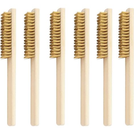 6-teiliges Messingbürsten-set, Metallbürsten-set, 200 Mm Messingborsten, Messingdrahtbürsten Zur Reinigung Von Schweißflecken, Rost Und Für Die Tiefenreinigung