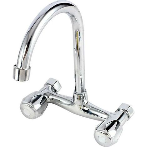 Küchenarmatur, Wandarmatur Für Die Küche, Zweigriff-waschtischarmatur (silber)