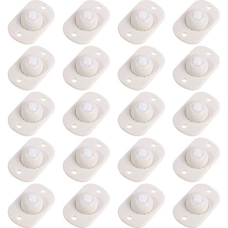 20 Selbstklebende Lenkrollen, Kleine Mini-lenkrollen, 360° Drehbare Rollen, Selbstklebende Kugellagerrollen, Mini-lenkrollen