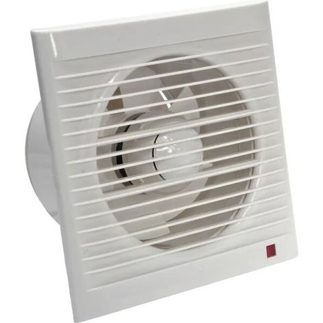 Abluftventilator, Plattengröße 160 X 160 Mm, 15 W, 140 M³/h, Mit Rückschlagklappe – Für Bad, Küche, Büro, Wc, Leiser Betrieb