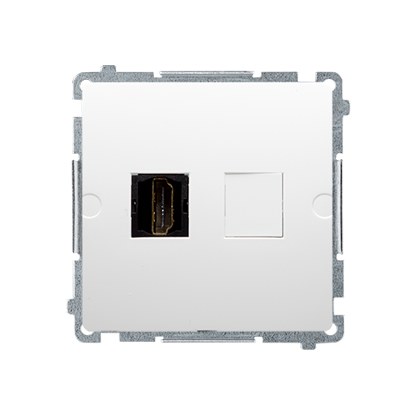 Einzelne Hdmi-buchse (modul), Weiß, Basismodul