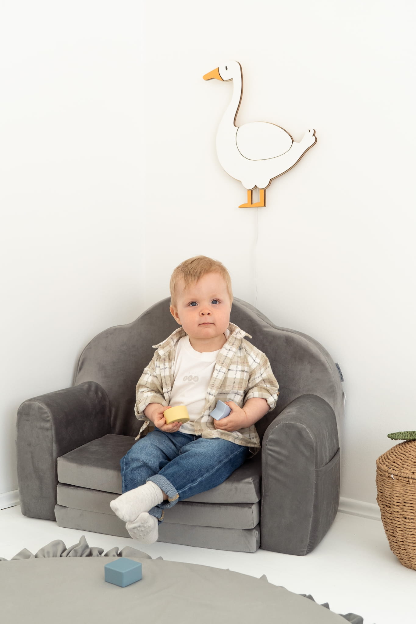 Gąska-lampe Aus Holz Fürs Kinderzimmer – Nachttischlampe Für Kinder – Tupti.lights