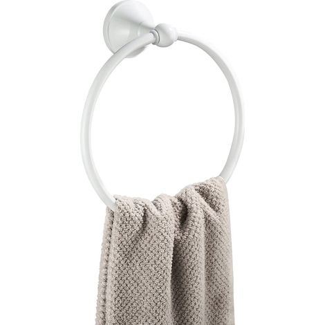 Weißer Handtuchring, Stoffring Aus Messing, Wandmontage, Badezimmeraccessoire, Weiß Lackiert