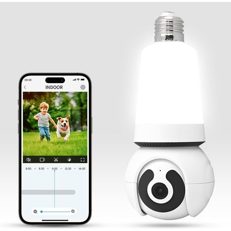 2,4-ghz-wlan-glühbirnenkamera, E27-led-glühbirne Mit Sicherheitskamera, Bewegungserkennung Und Nachtsicht Für Zuhause