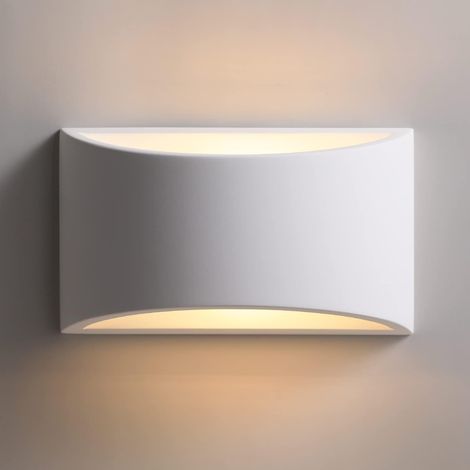Wandleuchte Für Den Innenbereich, Weiß, 9w Warmweiße Led-wandleuchte, Moderne Gipswandleuchte Für Schlafzimmer, Flur, Wohnzimmer (g9 Led-leuchtmittel Enthalten) [energieklasse E]