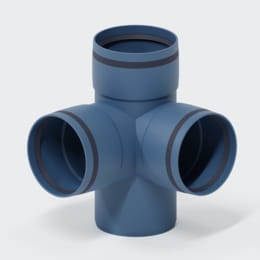 Poloplast - polo-kal XS-Rohr pkxeda Eckabzweig Doppeleckabzweig110/110/110 - 87,5° 102275