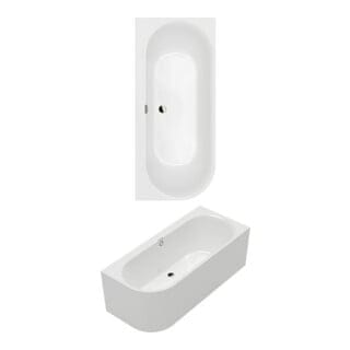 Villeroy&boch - Oberon 2.1 - Badewanne 180x80 cm, rechts, Alpinweiß UBQ180OBN9CR00VD01