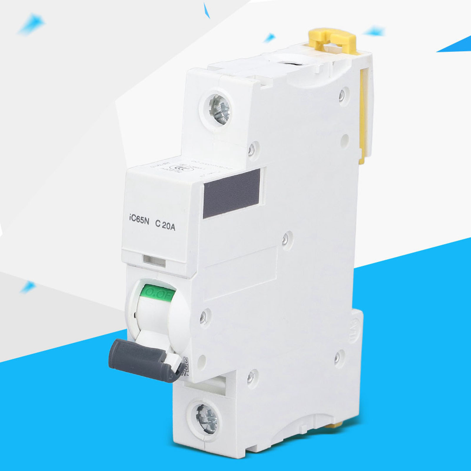 Leitungsschutzschalter Ic65n C20a 1p 20 A, Din-schienenmontage, Niederspannung 230 V/400 V, Abschaltvermögen 6000 A, Silberkontakte