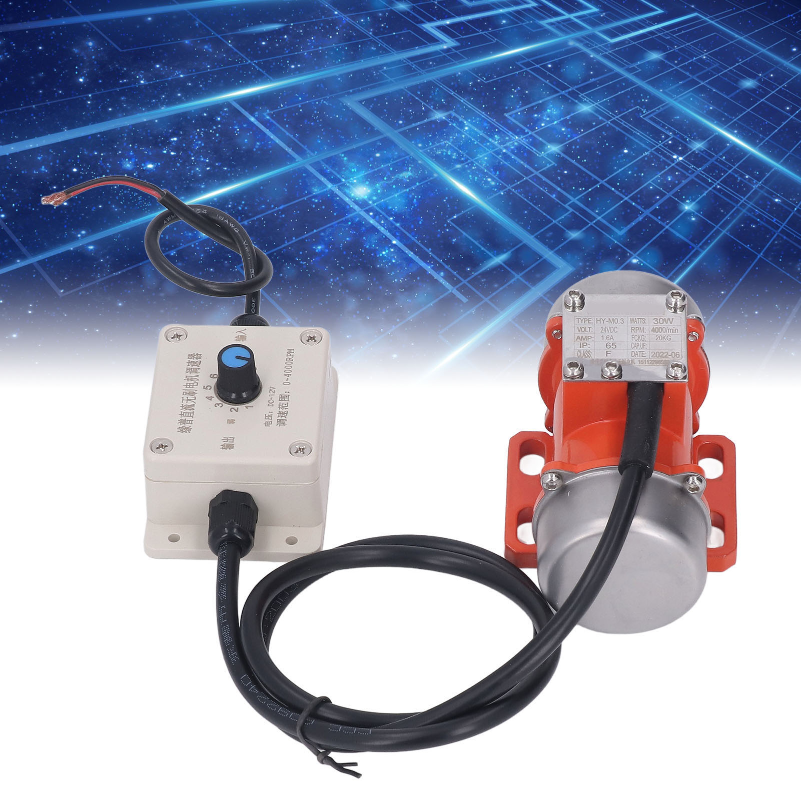 Bürstenloser Gleichstrom-vibrationsmotor (30 W, 4000 U/min) Mit Drehzahlregelung. Dieser Vibrationsmotor Wird In Betonrüttlern Für Maschinen In Der Bergbau-, Chemie- Und Lebensmittelindustrie Eingeset