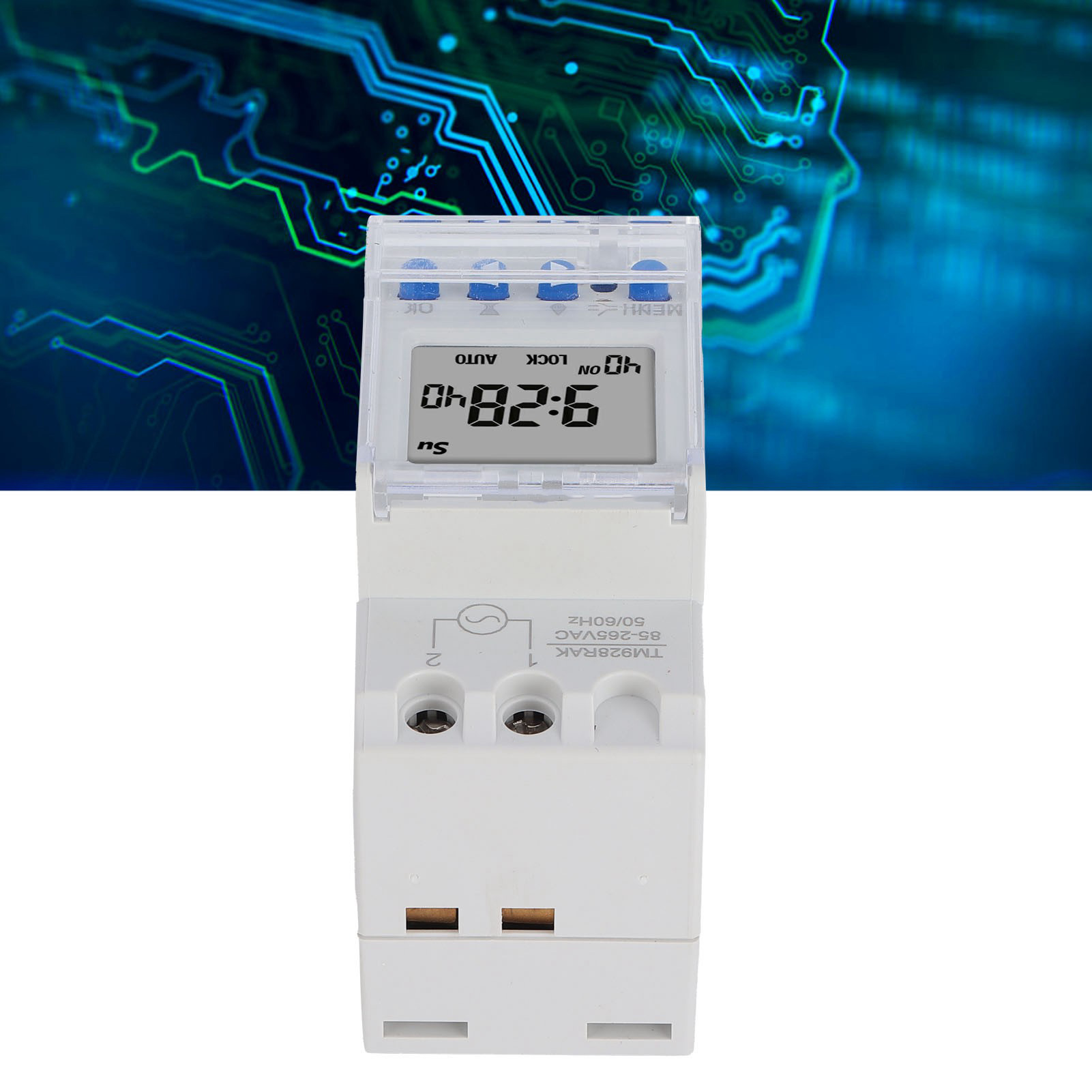 Tm928rak Intelligente Türklingel, Timer, Großes Display, Austauschbare Batterie, Hintergrundbeleuchtung, 85–265 V, 16 A