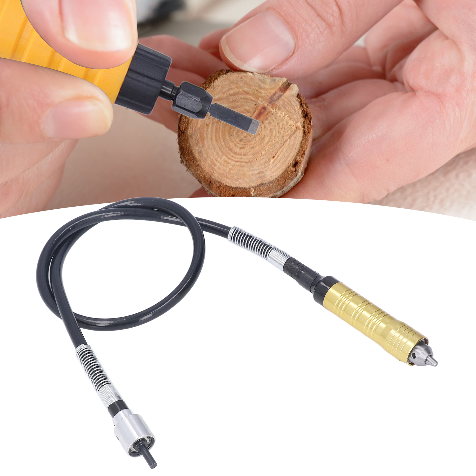 Gravierset Für Elektrische Winkelschleifer, Bestehend Aus 10 Teilen: Flexiblen Stangen, Schneidkopf Und Griff.