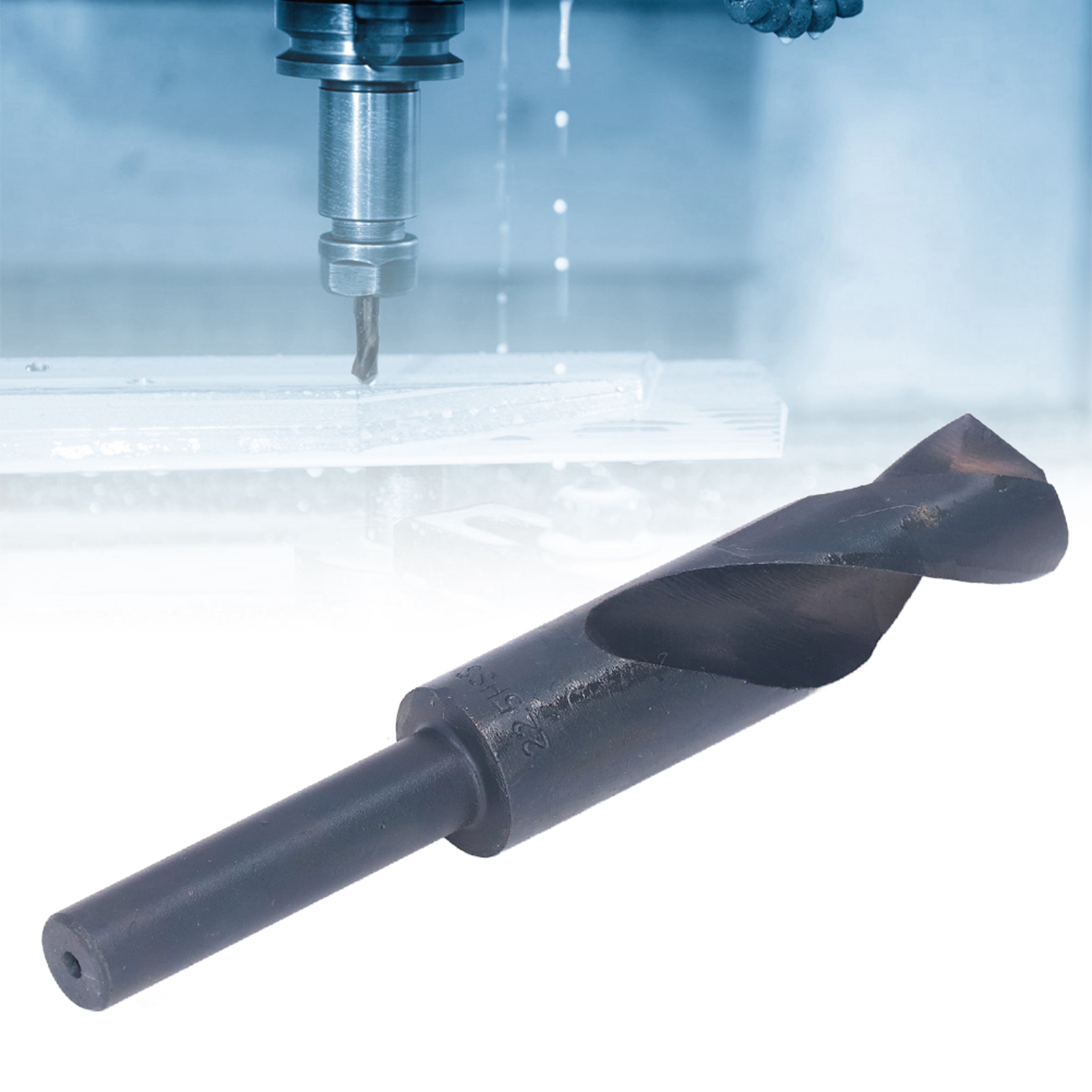 22,5 Mm Kurzschaftbohrer, Hss-bohrer Mit Geradem Schaft, Schwarzer Spiralbohrer.