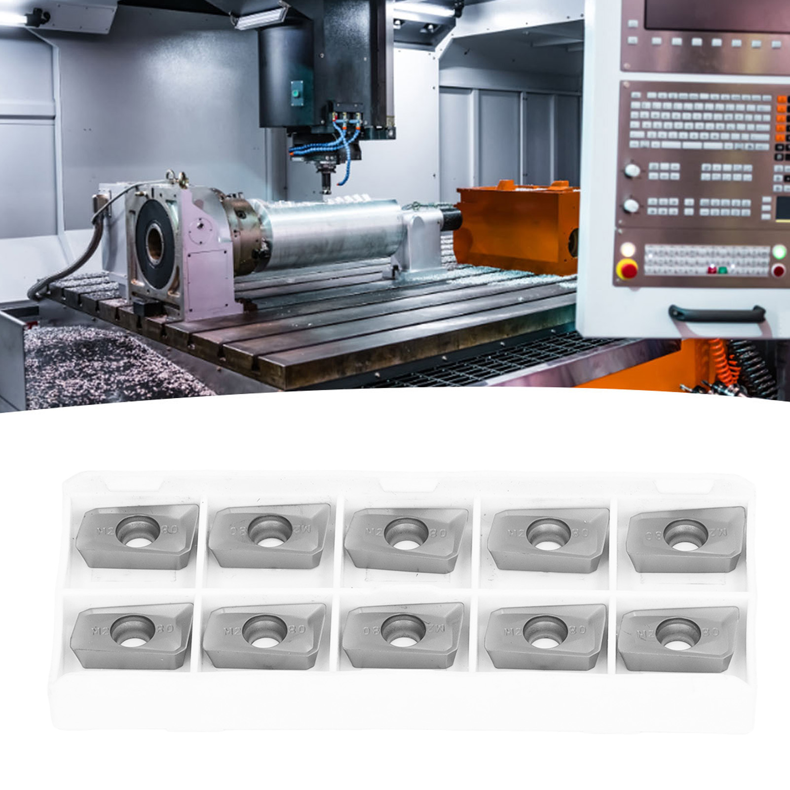 10 Cnc-fräseinsätze Mit Schwarzer Beschichtung, Dreheinsätze, Hartmetalleinsätze Apmt1604pder-m2
