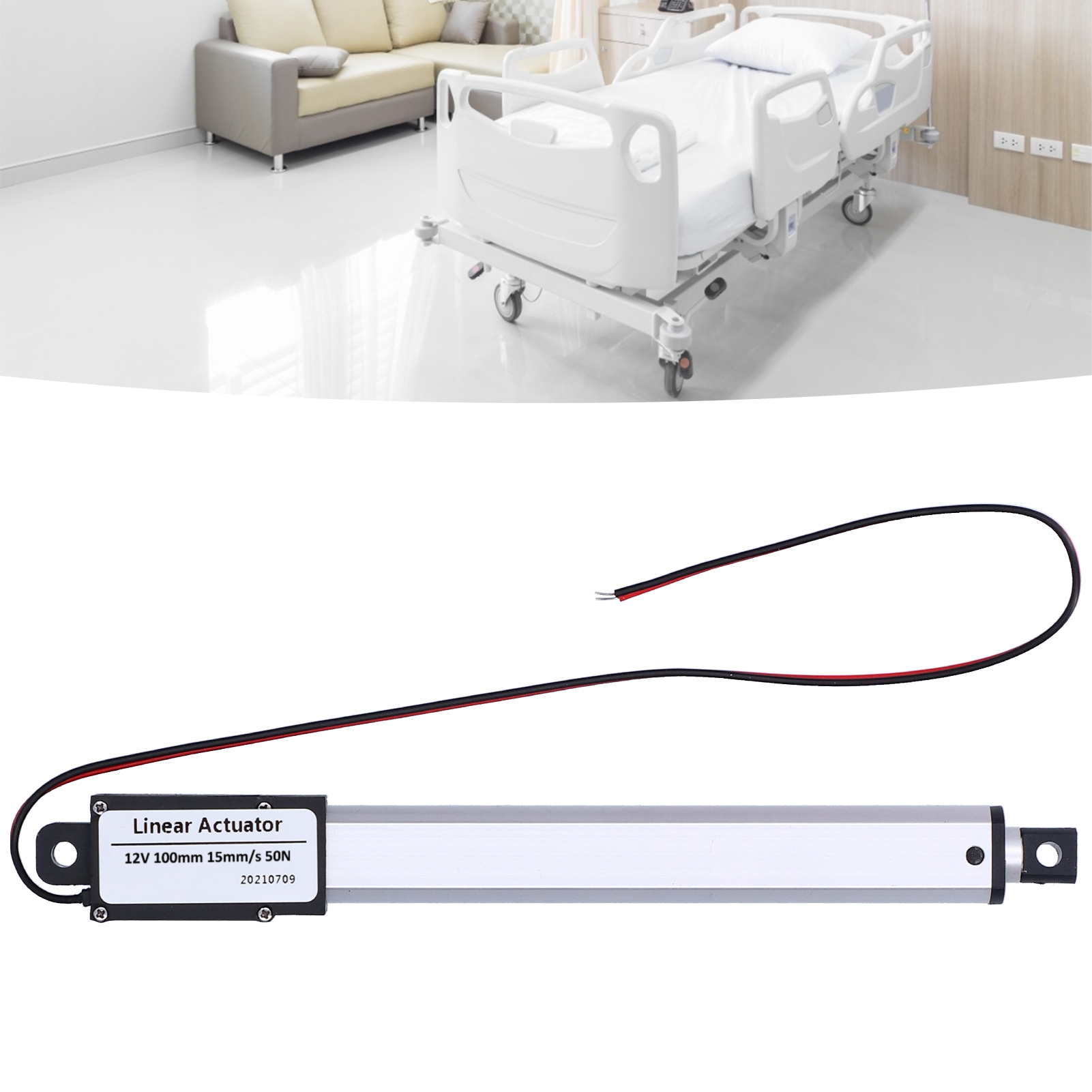 Miniaturisierter 100-mm-daumenlinearaktuator (ohne Flügel) Für Die Haushaltsgeräte-, Möbel-, Medizin- Und Automobilindustrie. Elektrischer Daumenlinearmotor. Hub: 100 Mm – 15 Mm/s – 50 N