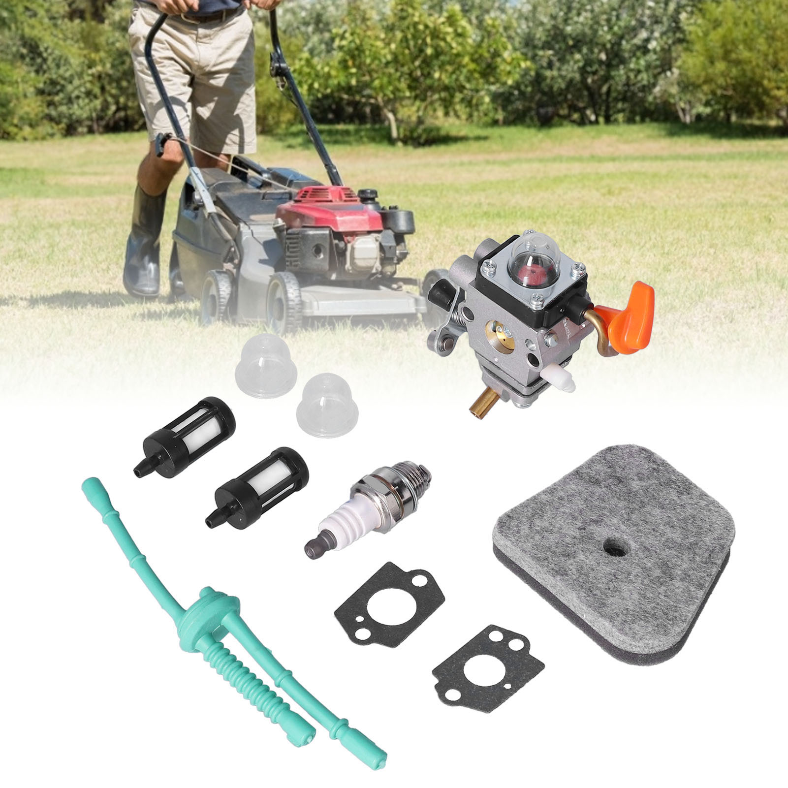 10-teiliger Motorvergaser-satz, Kompatibel Mit Den Freischneidern Stihl Fs87, Fs87r, Fs90, Fs90k, Fs90r, Fs100 Und Fs110 (referenzen: C1q-s173, C1q-s174 Und C1q-s176).