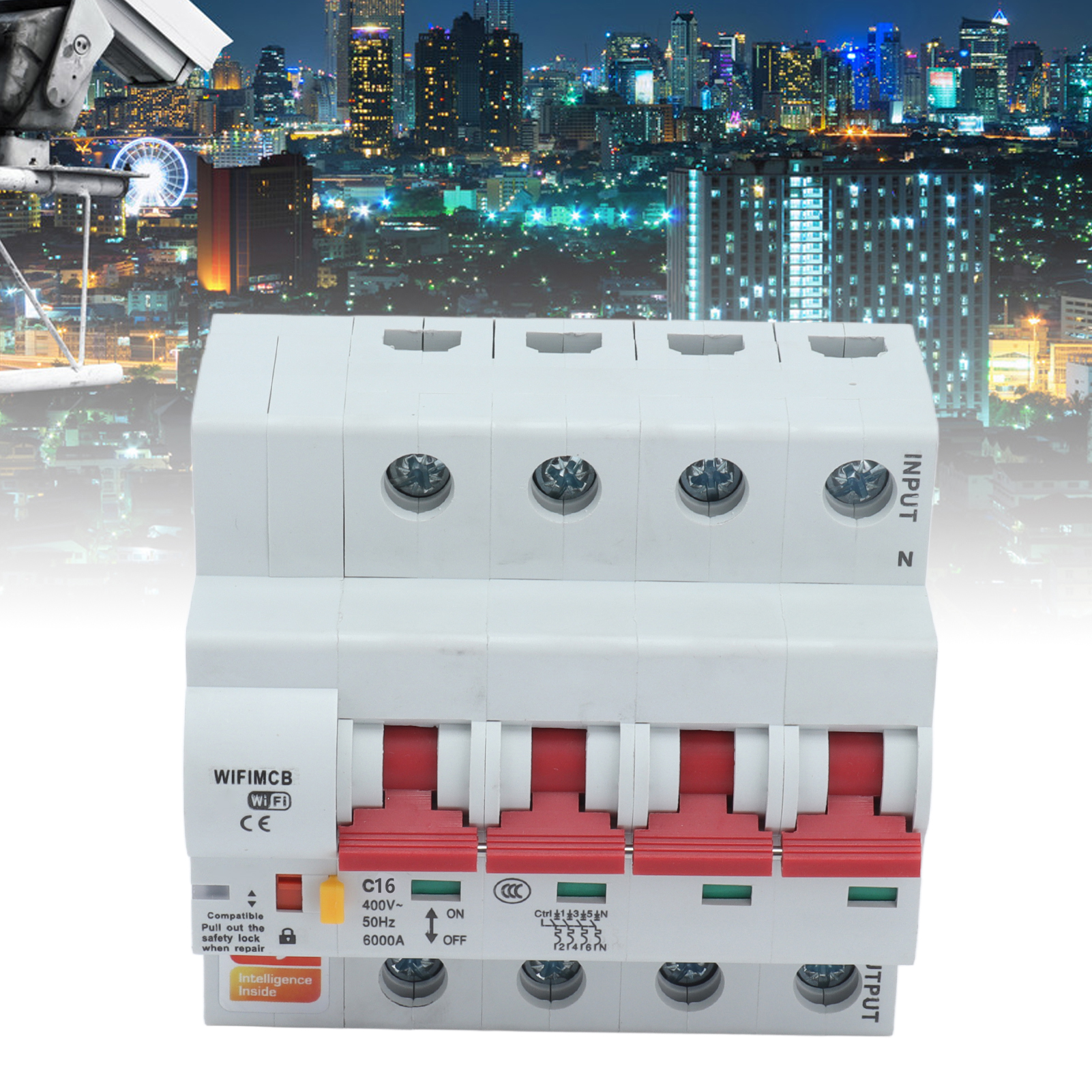 Intelligenter 4-poliger Schalter Mit Fernbedienung, Wlan Und Bluetooth, 16-a-leistungsschalter