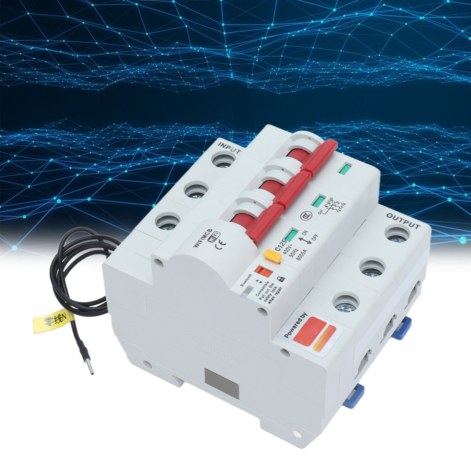 Dreipoliger Intelligenter Schalter Mit Fernbedienung, Wlan Und Bluetooth, 125-a-leistungsschalter