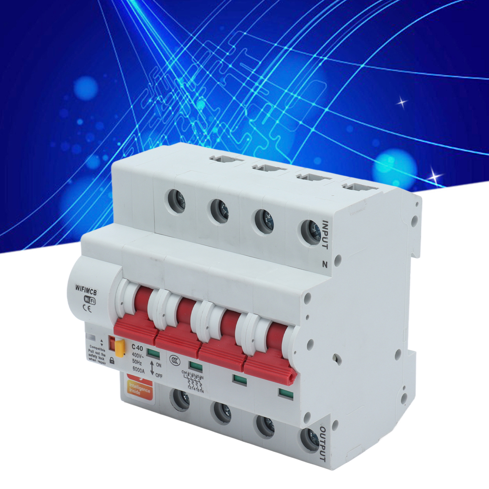 Intelligenter 4-poliger Schalter Mit Fernbedienung, Wlan Und Bluetooth, 40-a-leistungsschalter