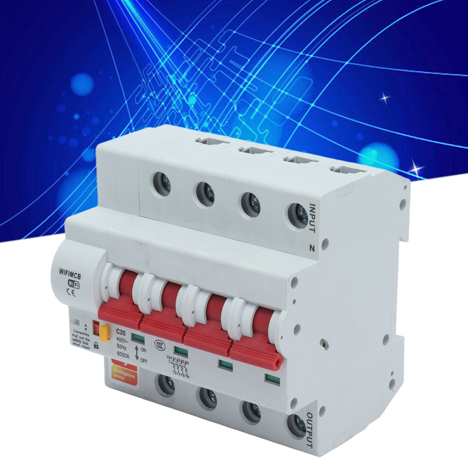 Intelligenter 4-poliger Schalter Mit Fernbedienung, Wlan Und Bluetooth, 20-a-leistungsschalter