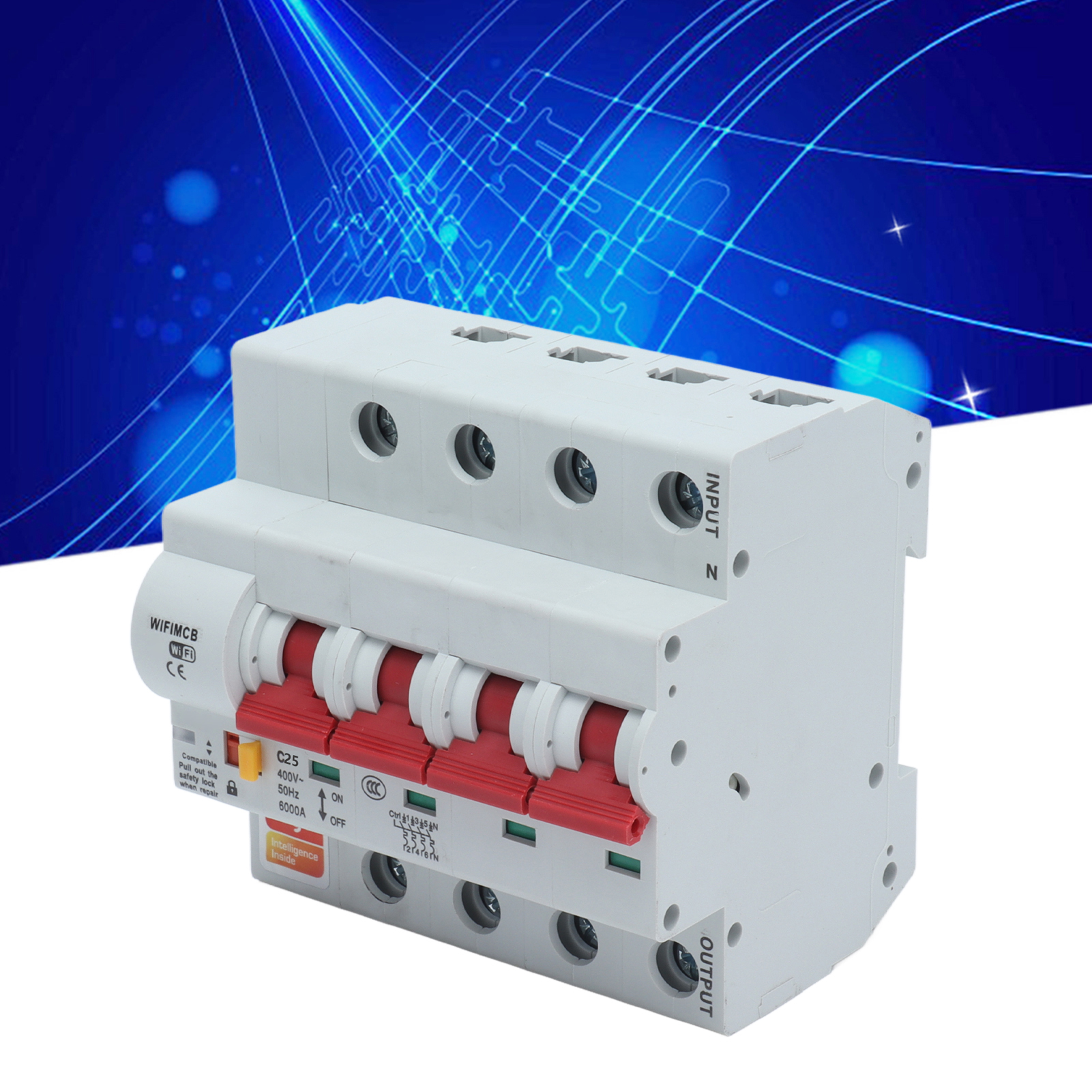 Intelligenter 4-poliger Schalter Mit Fernbedienung, Wlan Und Bluetooth, 25-a-leistungsschalter