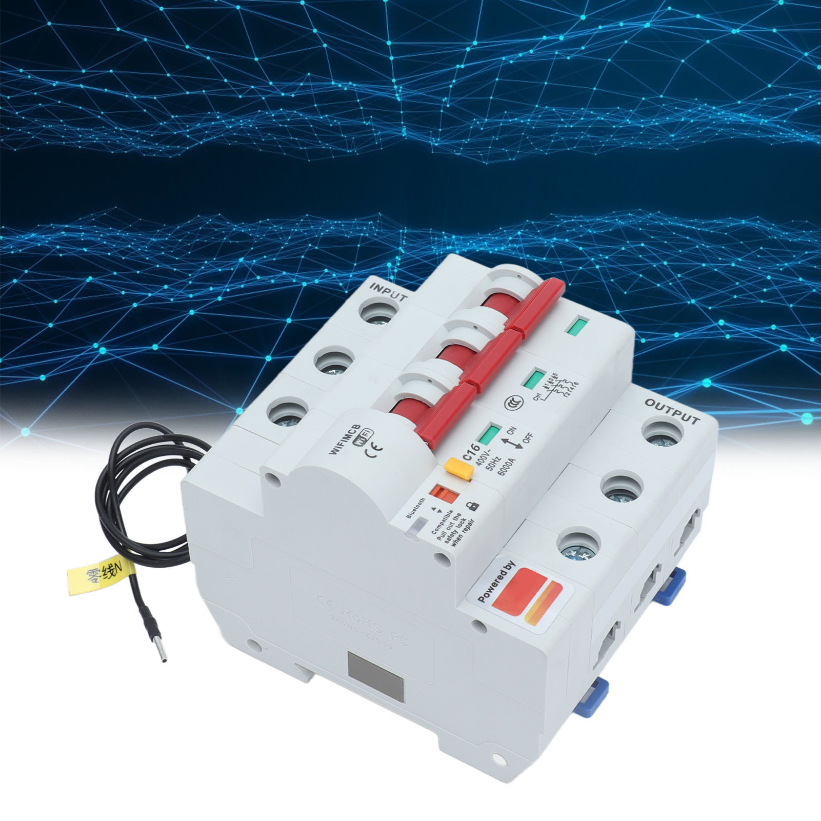 Dreipoliger Intelligenter Schalter Mit Fernbedienung, Wlan Und Bluetooth, 16-a-leistungsschalter