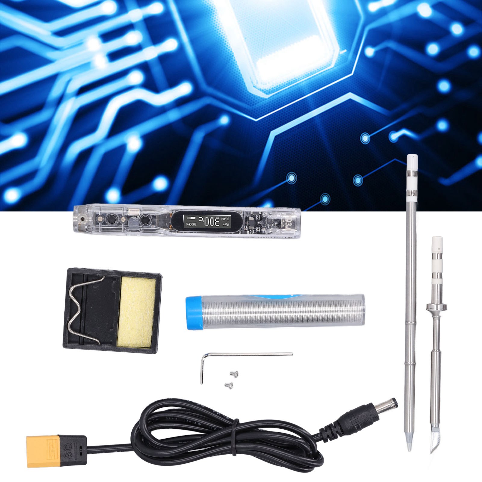 Lötkolben Si012pro Mit Intelligentem Oled-bildschirm, Lötspitzen T12-b2+ts-k Und Lötdraht.