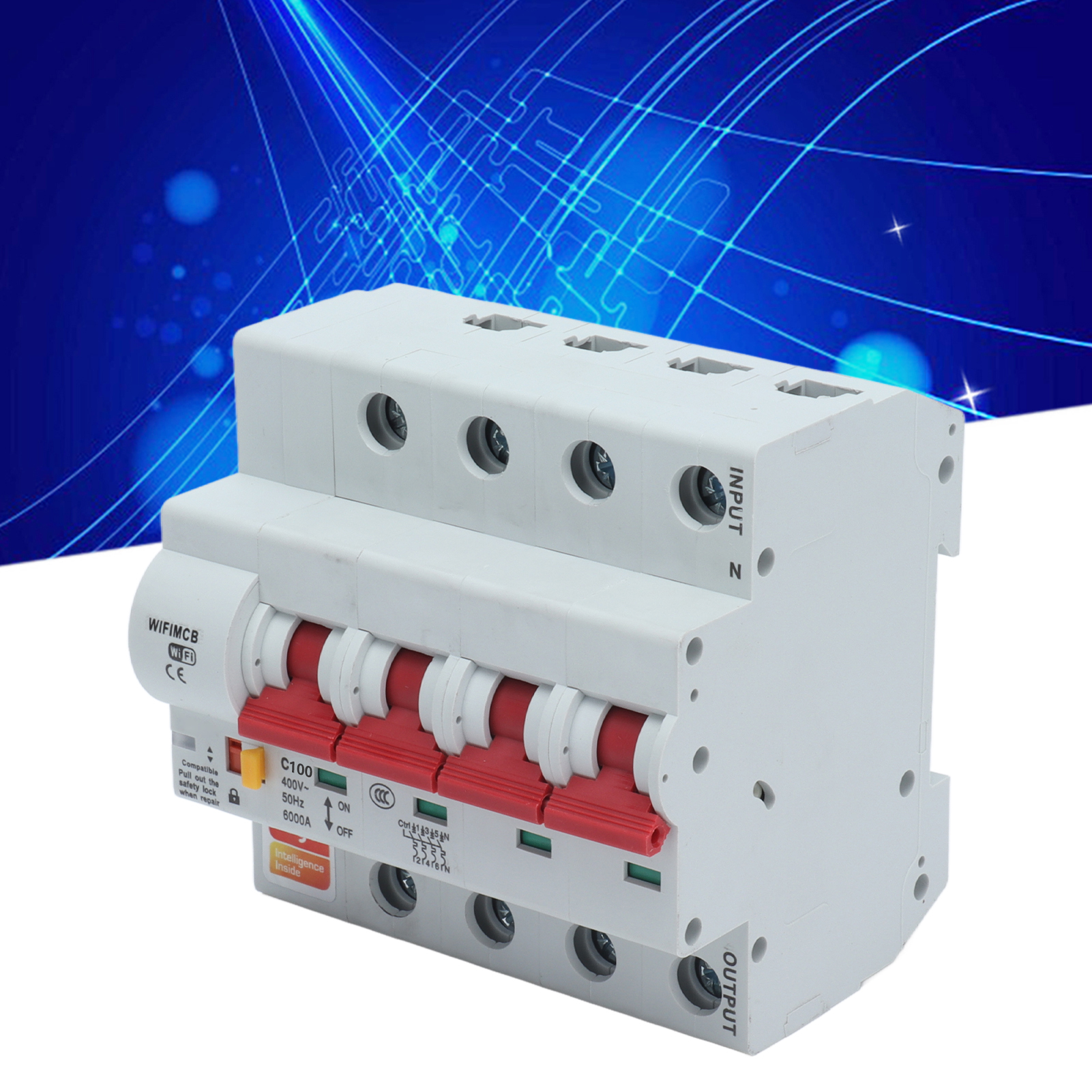 Intelligenter 4-poliger Schalter Mit Fernbedienung, Wlan Und Bluetooth, 100-a-leistungsschalter